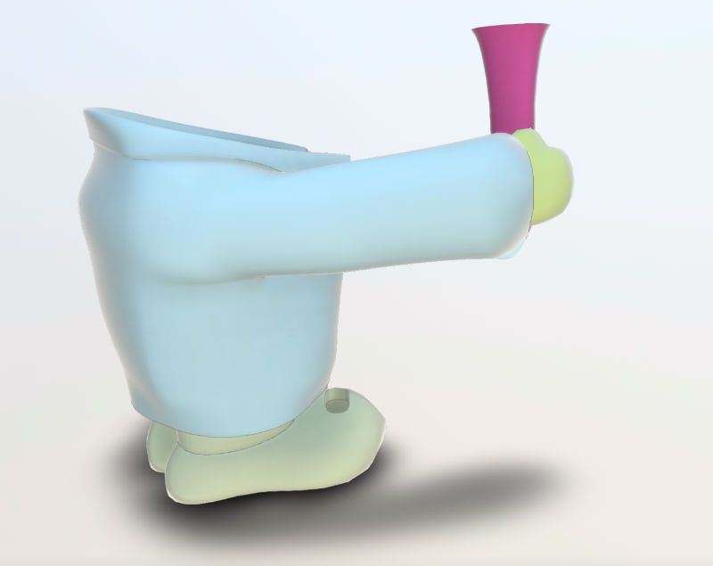 3D rendering of a flowerpot