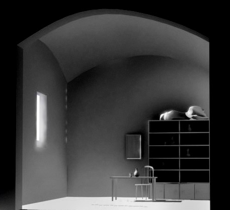 rendering of a room in 3D