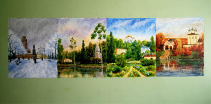 wall painting of four seasons