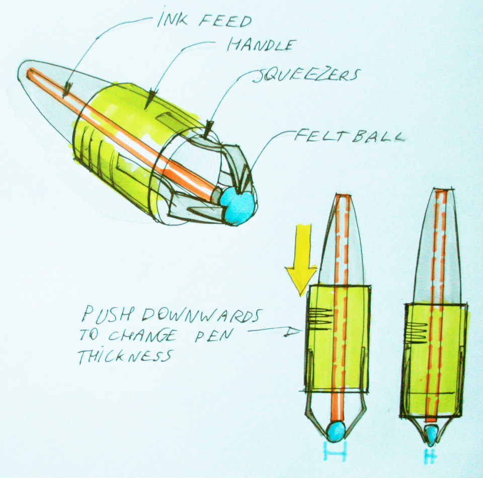 marker ideation sketches